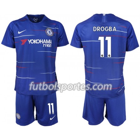 Camisetas Chelsea DROGBA 11 Niño Primera Equipacion 2018/2019